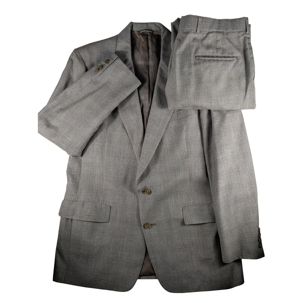 VTG Christian Dior Monsieur Suit Mens Plaid Blazer 44L & Trousers 34x33 (Read)